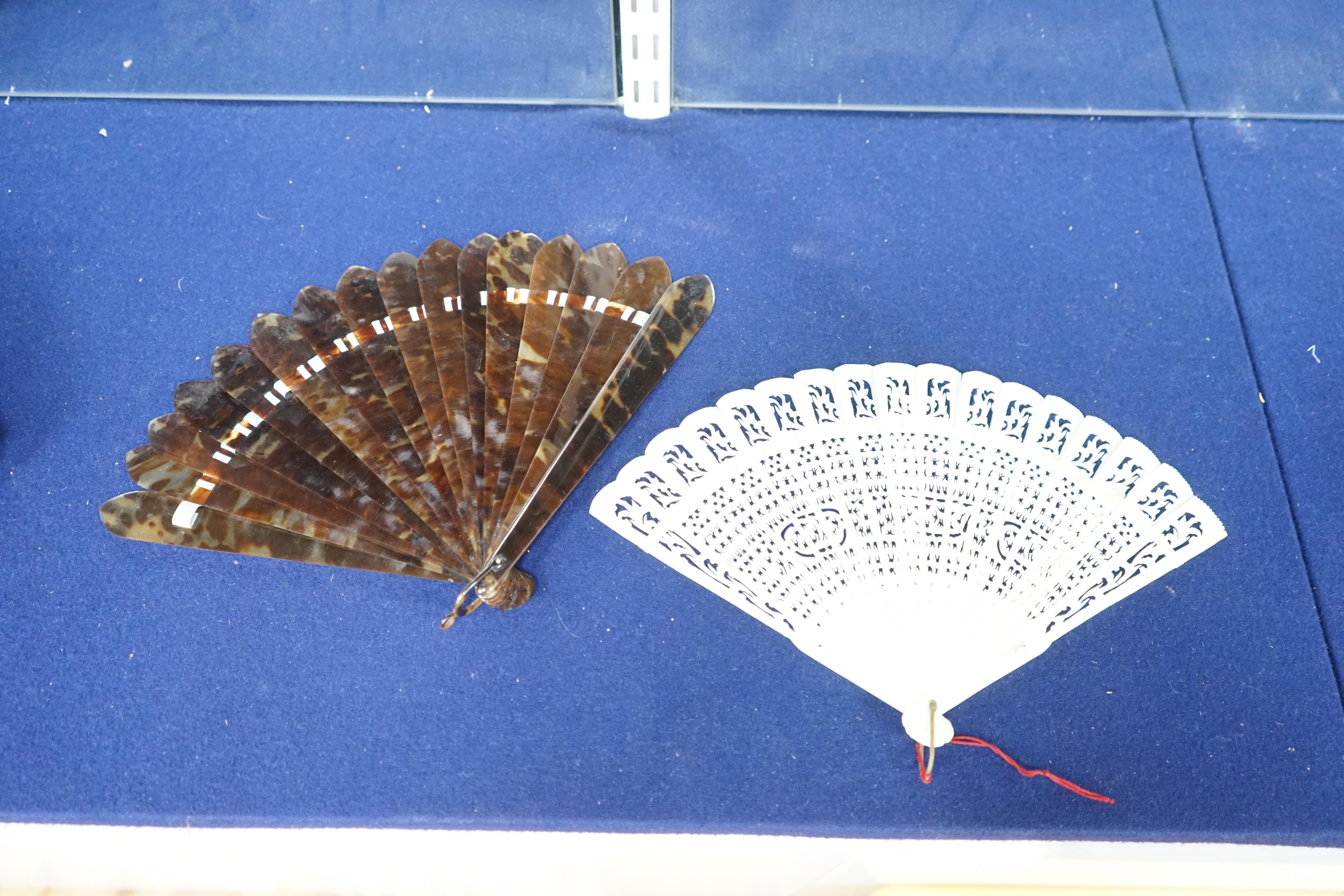 A collection of 10 fans, including some ivory and bone, 19th/early 20th century